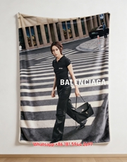 Balenciaga Street Style Flannel Throw Blanket for Wall Decor BA297
